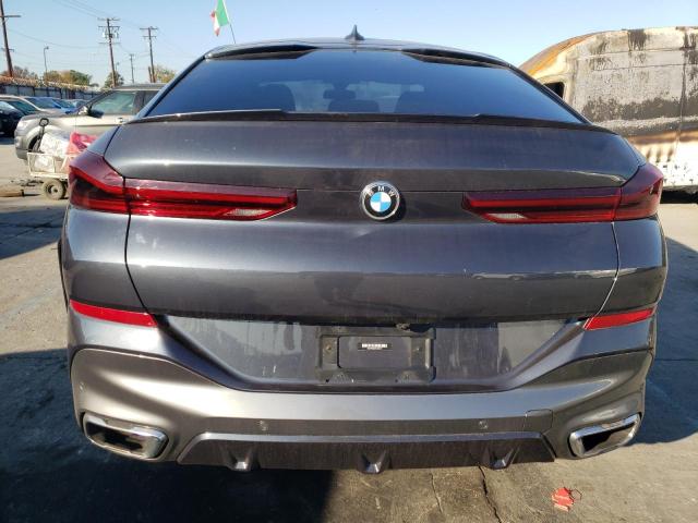 5UXCY6C00M9D74311 - 2021 BMW X6 XDRIVE40I CHARCOAL photo 6