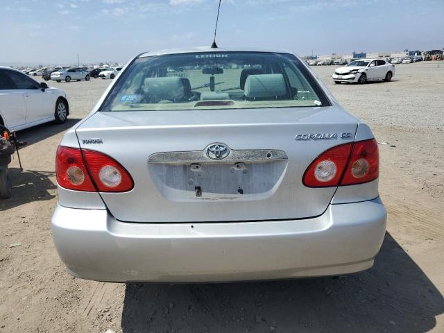 JTDBR32E270102581 - 2007 TOYOTA COROLLA CE SILVER photo 6