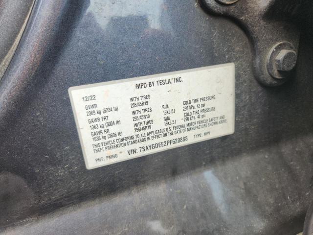 7SAYGDEE2PF620888 - 2023 TESLA MODEL Y გრაფიტი ფოტო 12