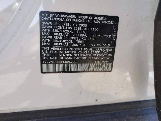 1V2VMPE85PC025209 - 2023 VOLKSWAGEN ID.4 PRO S თეთრი ფოტო 13