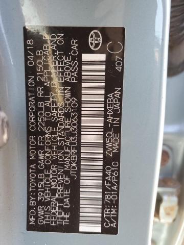 JTDKBRFU3J3063109 - 2018 TOYOTA PRIUS Зеленый фото 13