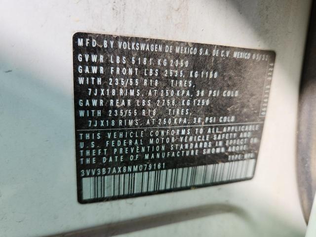 3VV3B7AX8NM079161 - 2022 VOLKSWAGEN TIGUAN SE 白色 照片 13