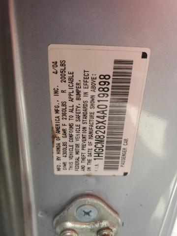1HGCM826X4A019898 - 2004 HONDA ACCORD EX SILVER photo 12