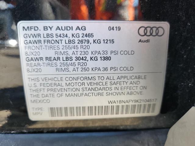WA1BNAFY9K2104517 - 2019 AUDI Q5 PREMIUM PLUS 黑色 照片 13