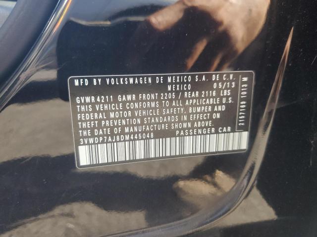 3VWDP7AJ8DM445048 - 2013 VOLKSWAGEN JETTA SE BLACK photo 12