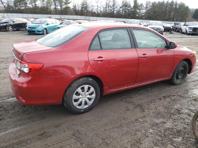 2T1BU4EEXBC552512 - 2011 TOYOTA COROLLA BASE RED photo 3