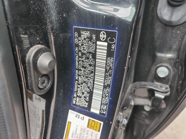 JTDS4RCE8LJ051527 - 2020 TOYOTA COROLLA SE 黑色 照片 12