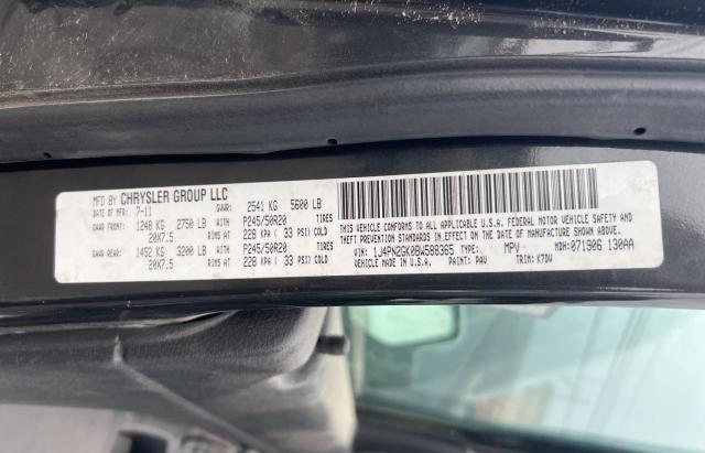 1J4PN2GK0BW588365 - 2011 JEEP LIBERTY SPORT GRAY photo 10