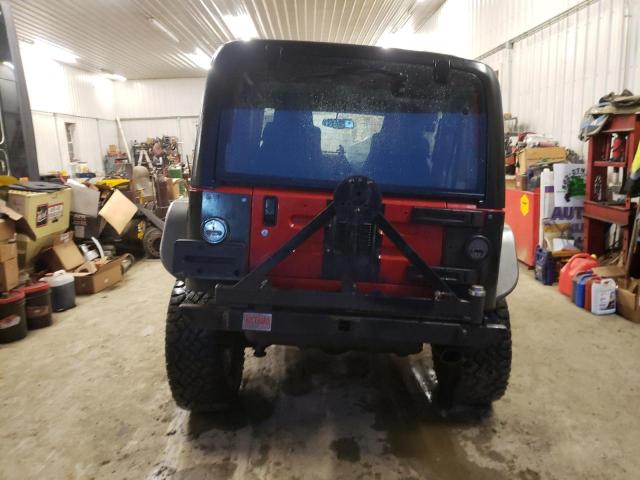 1J4FA69S26P733739 - 2006 JEEP WRANGLER / RUBICON RED photo 6