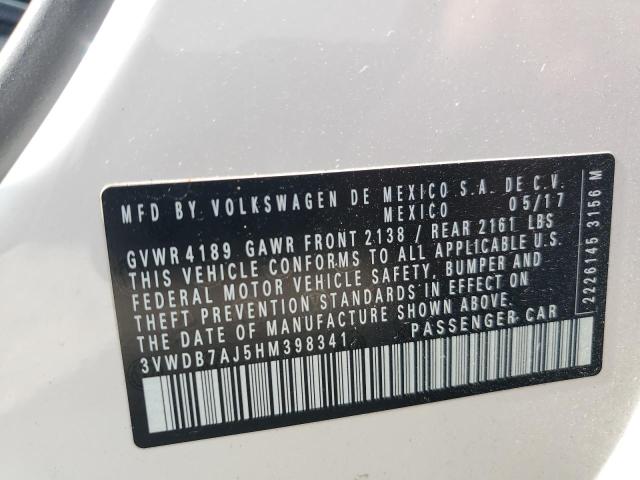 3VWDB7AJ5HM398341 - 2017 VOLKSWAGEN JETTA SE Ақ фото 13