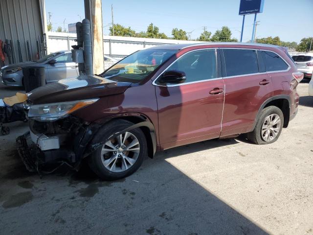 5TDJKRFH8FS114267 - 2015 TOYOTA HIGHLANDER XLE Қызыл фото 1