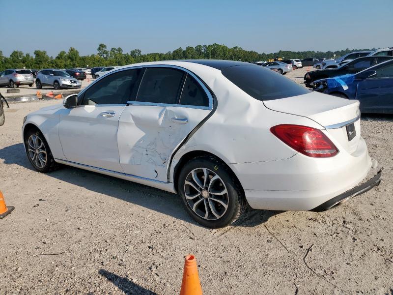 55SWF4KB6FU012886 - 2015 MERCEDES-BENZ C 300 4MATIC WHITE photo 2