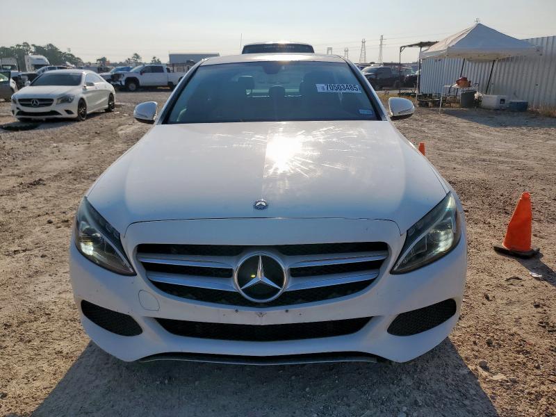 55SWF4KB6FU012886 - 2015 MERCEDES-BENZ C 300 4MATIC WHITE photo 5