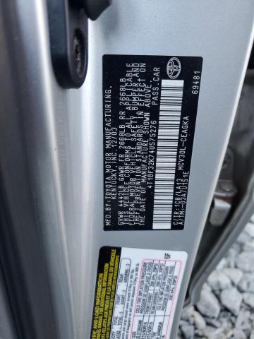 4T1BF32K74U575276 - 2004 TOYOTA CAMRY LE SILVER photo 12