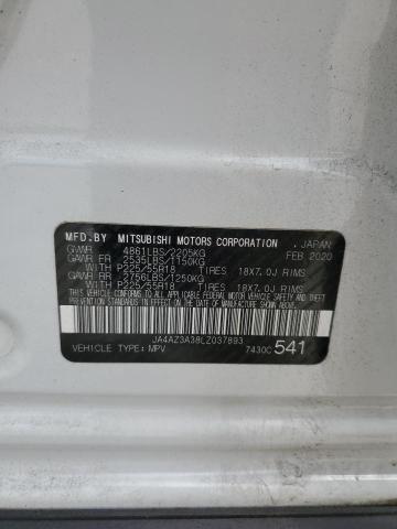 JA4AZ3A38LZ037893 - 2020 MITSUBISHI OUTLANDER SE თეთრი ფოტო 13