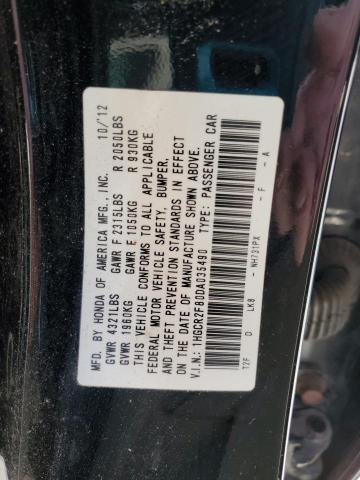 1HGCR2F80DA035490 - 2013 HONDA ACCORD EXL BLACK photo 12