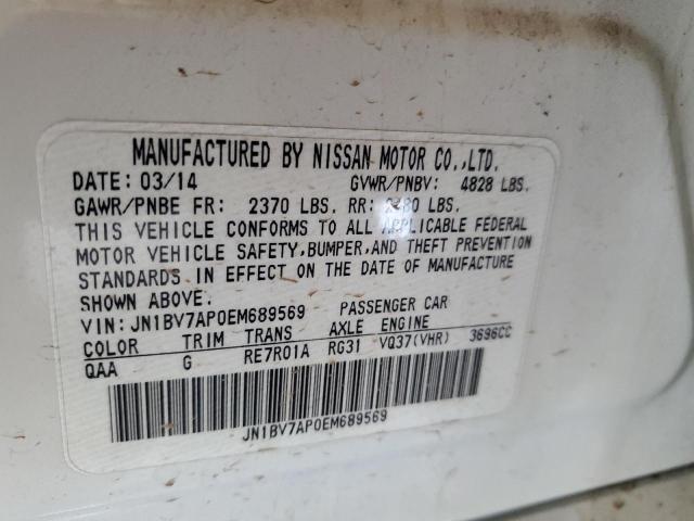 JN1BV7AP0EM689569 - 2014 INFINITI Q50 BASE თეთრი ფოტო 12