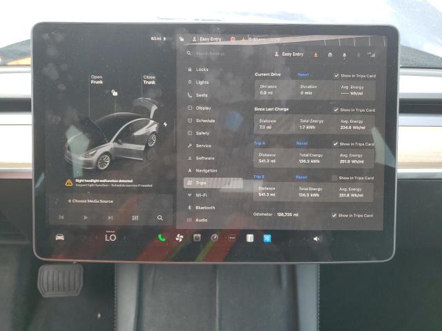 5YJ3E1EA1NF372462 - 2022 TESLA MODEL 3 GRAY photo 9