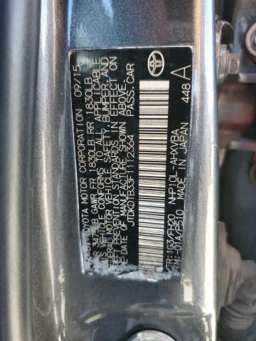 JTDKDTB33F1112364 - 2015 TOYOTA PRIUS C أسود صورة 12