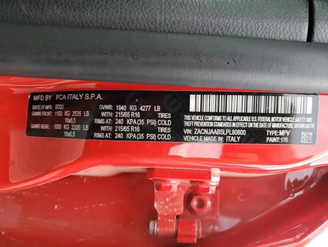 ZACNJAAB5LPL80800 - 2020 JEEP RENEGADE SPORT Qırmızı foto 14