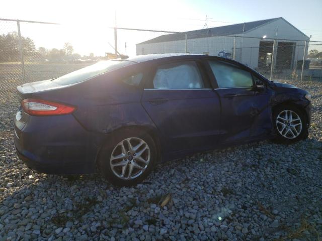 3FA6P0H73DR117364 - 2013 FORD FUSION SE BLUE photo 3