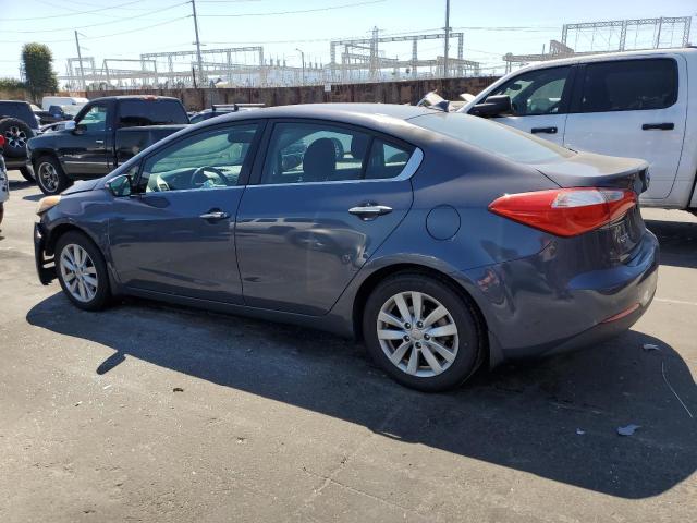 KNAFX4A85E5128002 - 2014 KIA FORTE EX BLUE photo 2