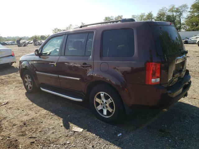 5FNYF4H93AB016109 - 2010 HONDA PILOT TOURING MAROON photo 2