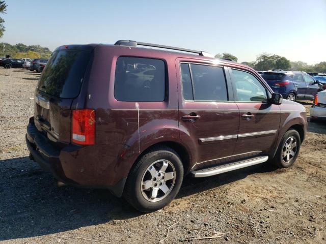 5FNYF4H93AB016109 - 2010 HONDA PILOT TOURING MAROON photo 3