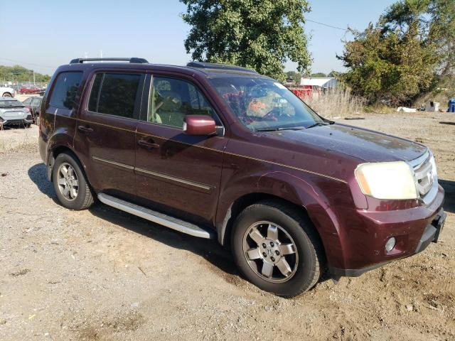 5FNYF4H93AB016109 - 2010 HONDA PILOT TOURING MAROON photo 4