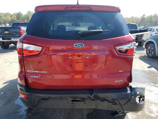 MAJ6S3GL0KC298434 - 2019 FORD ECOSPORT SE RED photo 6