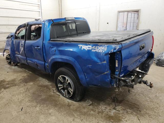5TFCZ5AN4JX154133 - 2018 TOYOTA TACOMA DOUBLE CAB BLUE photo 2