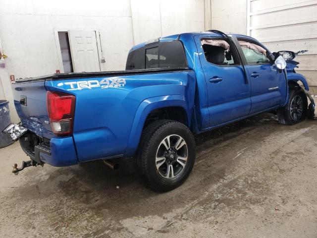 5TFCZ5AN4JX154133 - 2018 TOYOTA TACOMA DOUBLE CAB BLUE photo 3