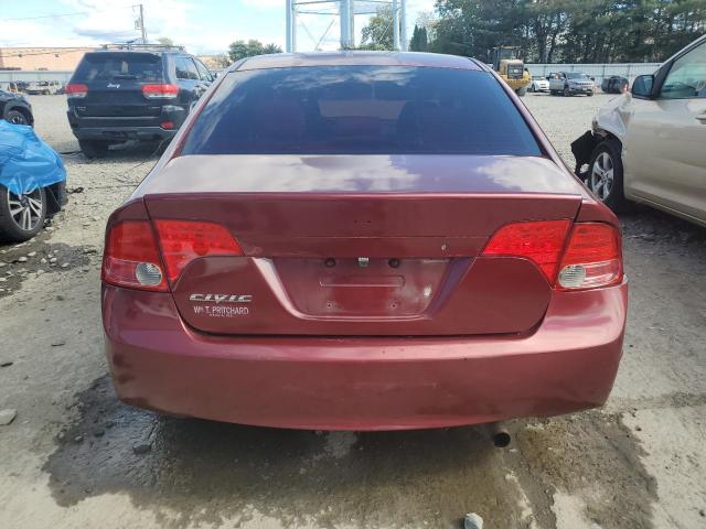 1HGFA16887L053615 - 2007 HONDA CIVIC EX BURGUNDY photo 6