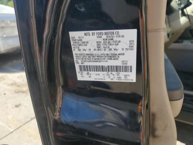 1FMCU0DG5BKB75145 - 2011 FORD ESCAPE XLT შავი ფოტო 12