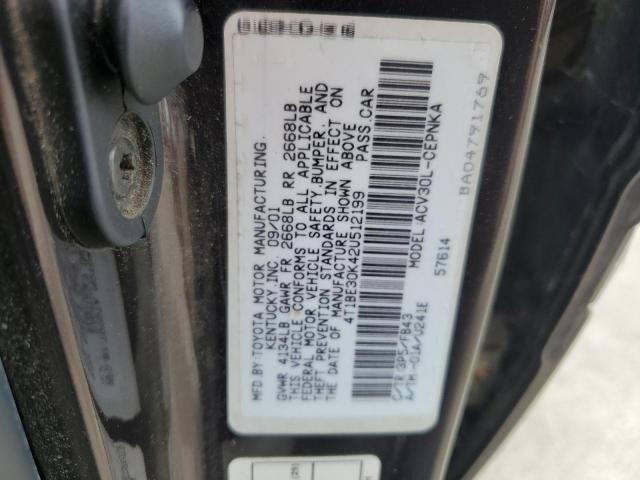 4T1BE30K42U512199 - 2002 TOYOTA CAMRY LE PURPLE photo 12