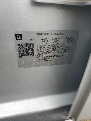 1G1ZD5ST6LF025818 - 2020 CHEVROLET MALIBU LT 银色 照片 12