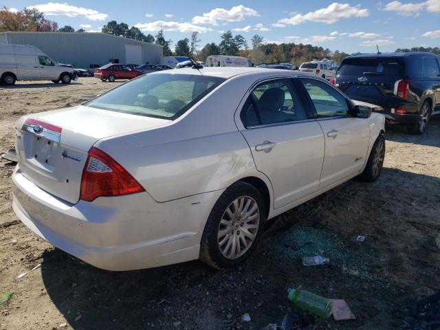 3FADP0L39AR220568 - 2010 FORD FUSION HYBRID WHITE photo 4