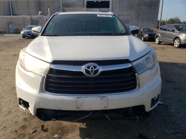 5TDJKRFH6FS179523 - 2015 TOYOTA HIGHLANDER XLE WHITE photo 5