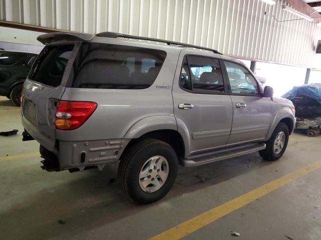 5TDBT48A82S108466 - 2002 TOYOTA SEQUOIA LIMITED SILVER photo 3