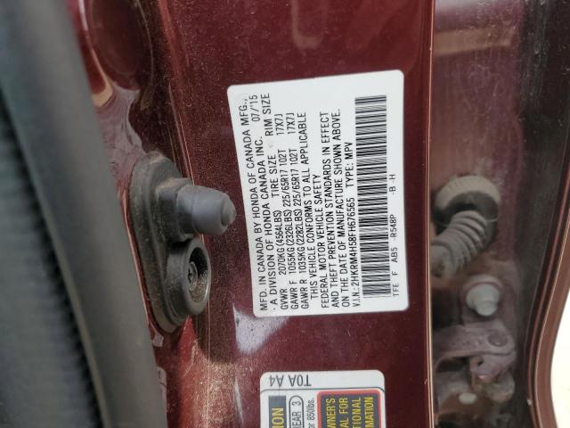2HKRM4H58FH676565 - 2015 HONDA CR-V EX Bordo fotoğraf 12