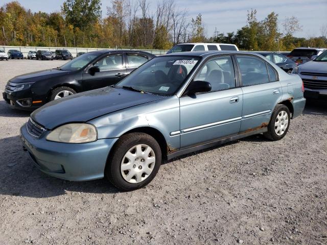 2HGEJ6614YH554396 - 2000 HONDA CIVIC BASE BLUE photo 1