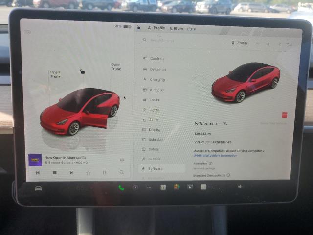 5YJ3E1EAXNF189545 - 2022 TESLA MODEL 3 RED photo 9