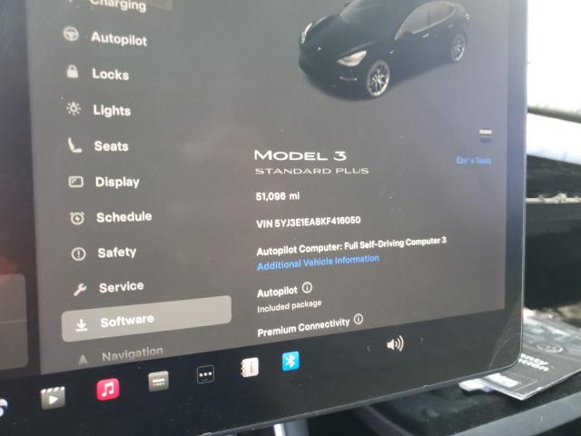 5YJ3E1EA8KF416050 - 2019 TESLA MODEL 3 BLACK photo 9