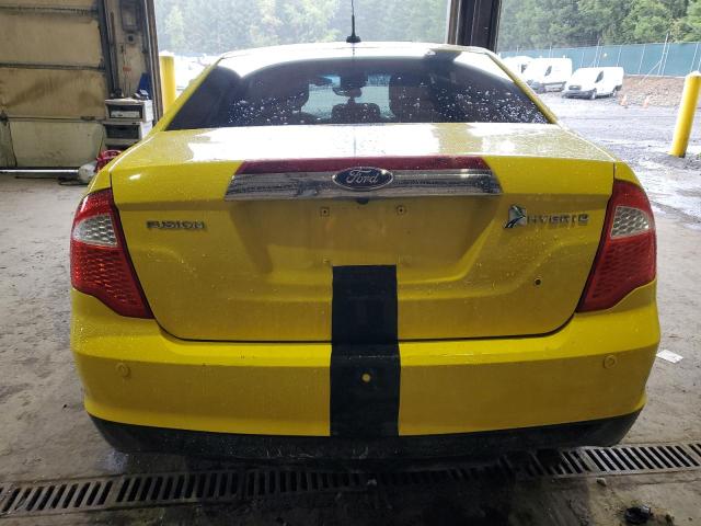 3FADP0L37CR290119 - 2012 FORD FUSION HYBRID YELLOW photo 6