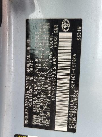 4T1BK46K77U555688 - 2007 TOYOTA CAMRY LE 蓝色 照片 12