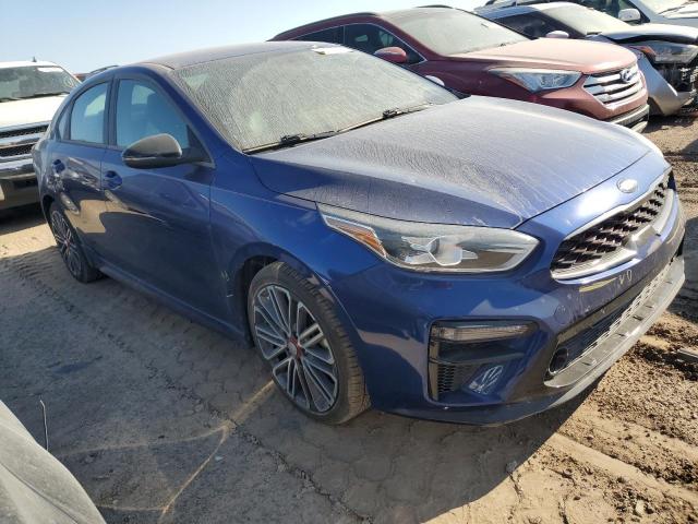 3KPF44AC4ME330591 - 2021 KIA FORTE GT BLUE photo 4