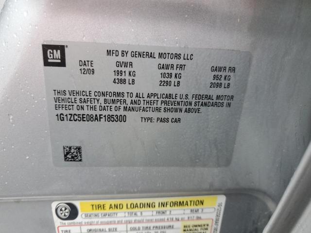 1G1ZC5E08AF185300 - 2010 CHEVROLET MALIBU 1LT Srebrny zdjęcie 12