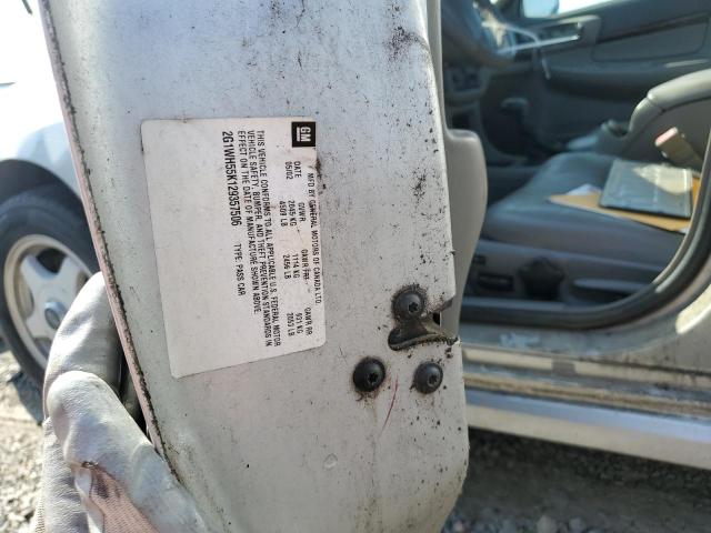 2G1WH55K129357506 - 2002 CHEVROLET IMPALA LS SILVER photo 12