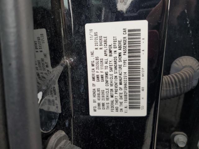 19UUB2F59HA003514 - 2017 ACURA TLX TECH BLACK photo 12