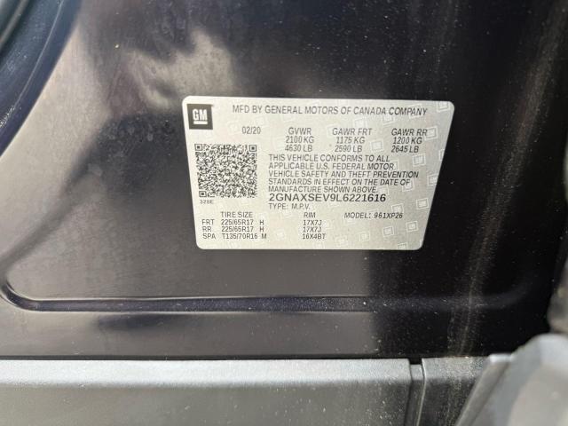 2GNAXSEV9L6221616 - 2020 CHEVROLET EQUINOX LS 黑色 照片 11